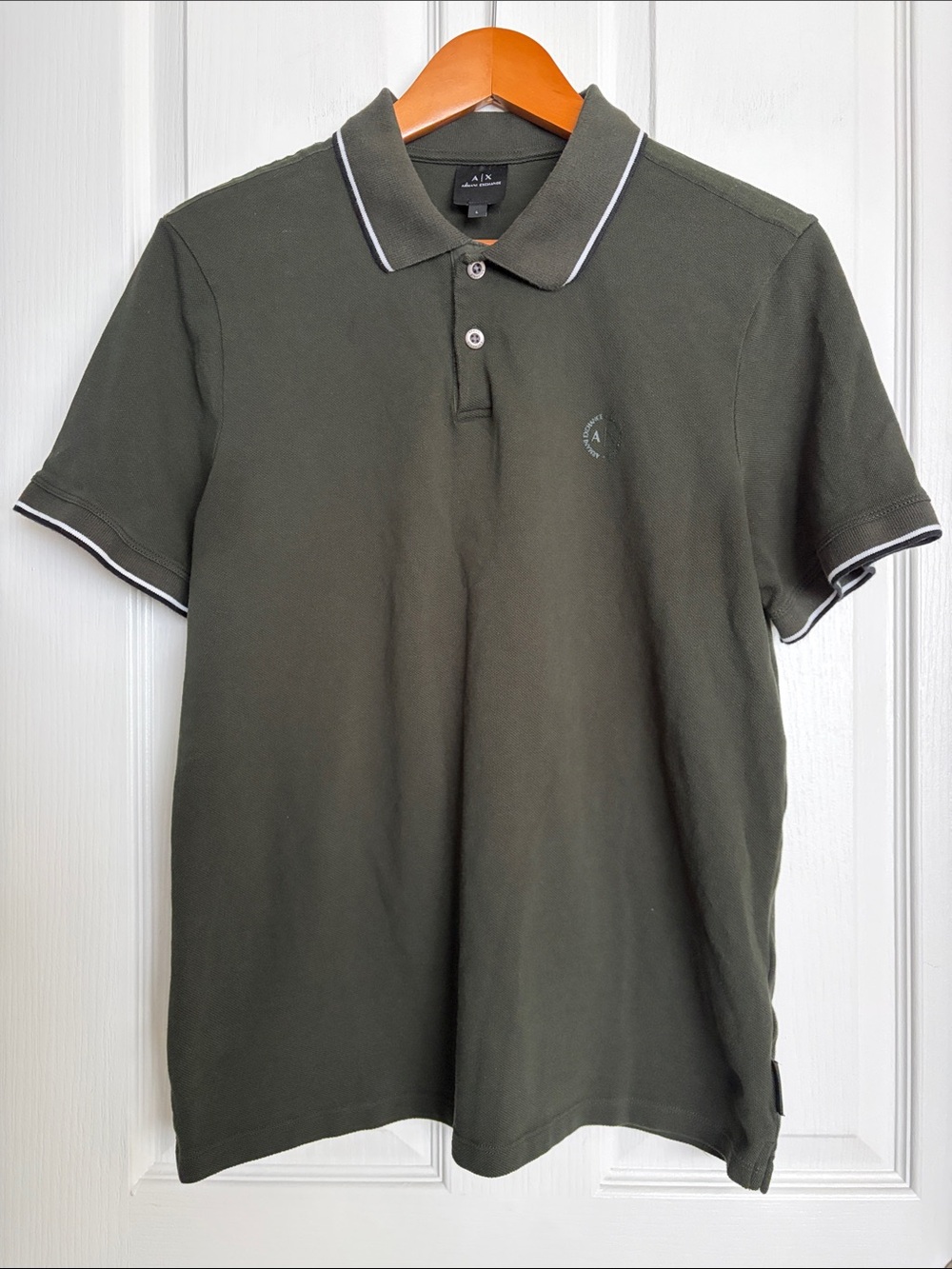 A X Armani Exchange - Classic Black and White polo.